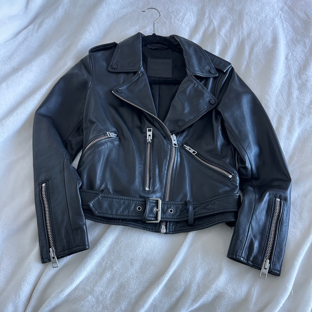All saints leather jacket